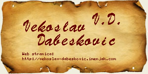 Vekoslav Dabesković vizit kartica